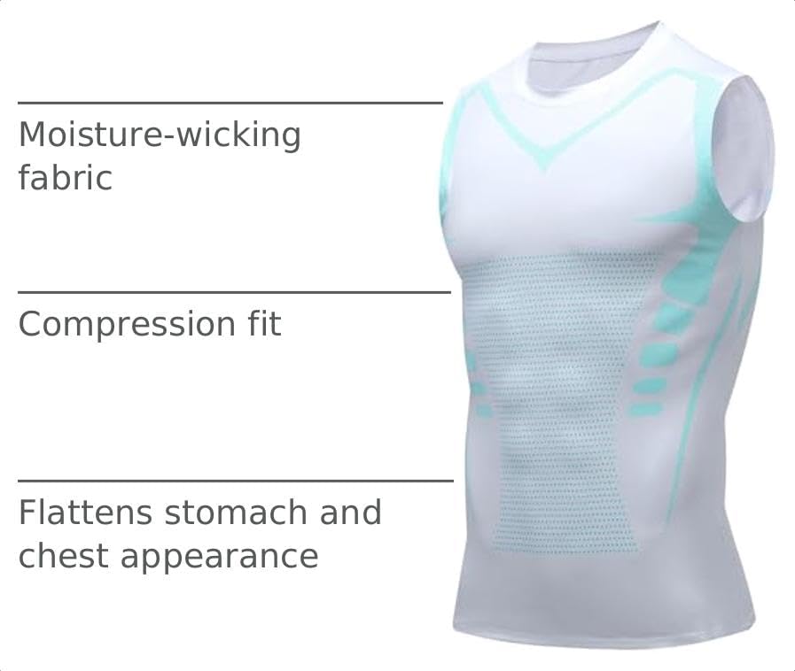 Compression Shirt Men Slimming Body Shaper Vest Crewneck Workout Tank Top