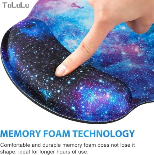 ToLuLu Mouse Pad with Wrist Rest Support, Gel Non-Slip Rubber Base Mousepad