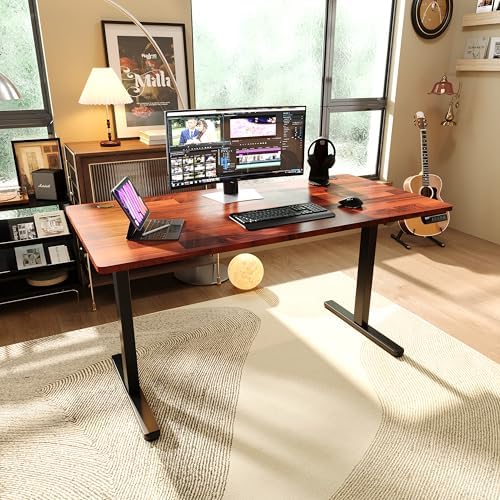 Monomi Electric Standing Desk 55”x24”, Height Adjustable Desk with Wheels