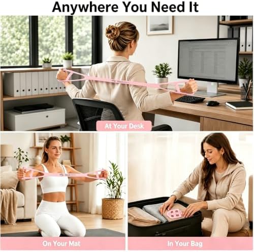 Silicone Figure 8 Resistance Band with Handles, 20/22/25 lb