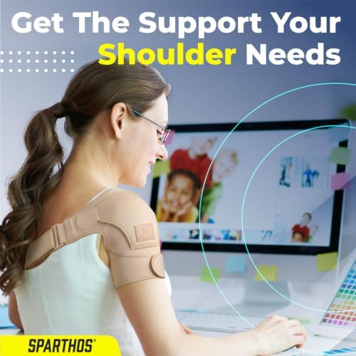 Sparthos Rotator Cuff Shoulder Brace for Women & Men - Support - Beige-XXL