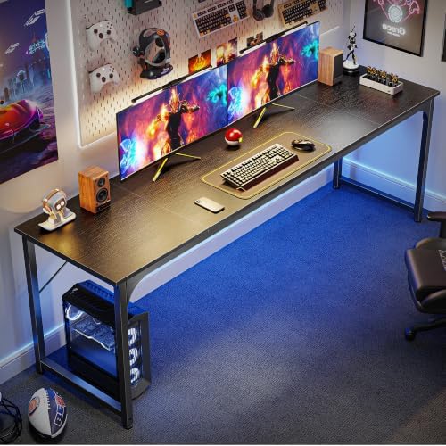 Huuger Computer Desk, 86.6 Inch Home Office Desk