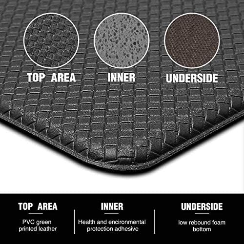 Anti-Fatigue Comfort Mat Non Slip Cushioned Kitchen, Gaming, Office, Standing Desk Mat 18x30 Inch Black