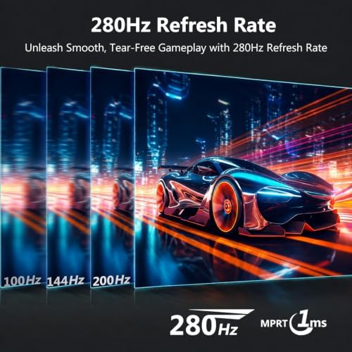 Z-Edge 27 inch Curved Gaming Monitor, 1080P 280Hz 240Hz Computer Screen