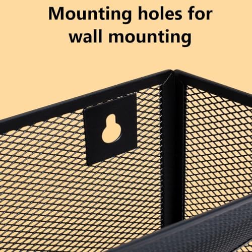 Kuntine.B 6-Tier Wall File Organizer Hanging File Organizer Cubicle Organizer Wall File Holder for Office Home, Black