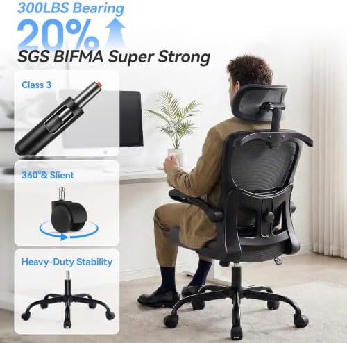 AreShark Ergonomic Office Chair, Desk Chair with Adjustable Lumbar Support