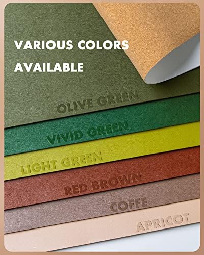 YSAGi Double-Sided Desk Pad, 35.4"x17"Leather Desk Mat, Eco Cork Desk Pad Protector,Large Mouse Pad,Waterproof Desk Blotter for Office/Home(Apricot)