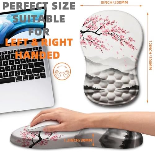 Ergonomic Mouse Pad Wrist Support for Carpal Tunnel Pain Relief