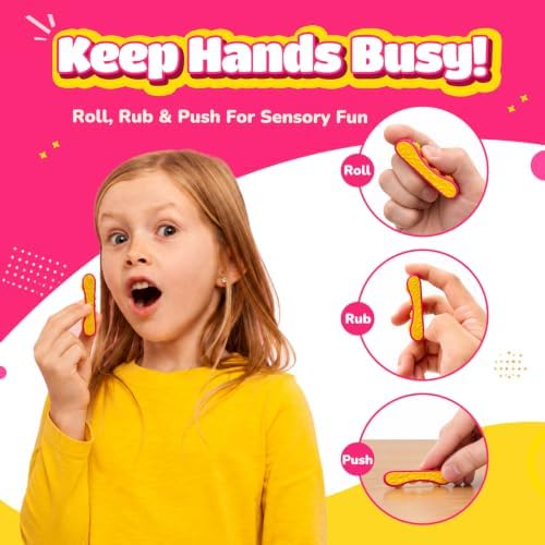 Sensory Fidget Toys for Kids, 6 Pack Quiet Textured Fidgets