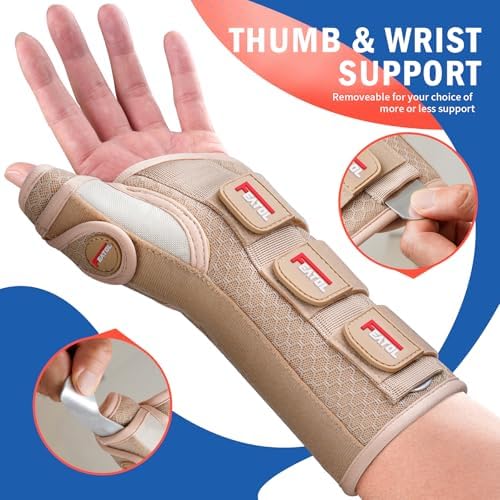 FEATOL Thumb Spica Splint Wrist Brace for De Quervain's & Carpal tunnel
