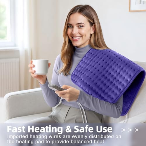 VALGELUIK Heating Pad for Back Pain Relief, 12"x24" Electric Heat Pad Gifts