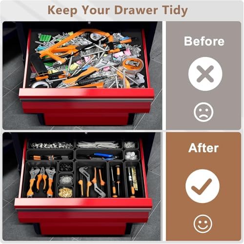 A-LuGei 【𝟲 𝗦𝗜𝗭𝗘】 Tool Box Organizer Tray Set Drawer Organizer Divider
