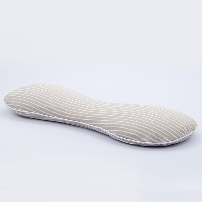 Buckwheat Hulls Pillow for Sleeping, Neck Support Cooling Cervical Pillow, Breathable Adjustable Firm Ergonomic Neck Pillow for Recliner for Back and Side Sleepers Break, Kakhi 19" x7”