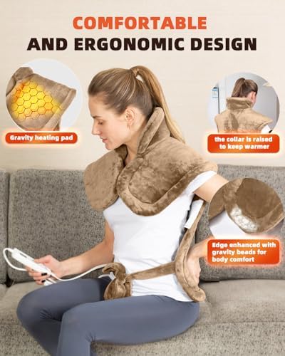 Ultra Hot Graphene Heating Pad for Neck Shoulders and Back
