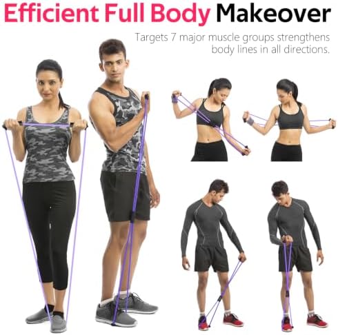 Resistance Bands with Handles, Figure 8 Fitness Bands, Exercise Bands Set