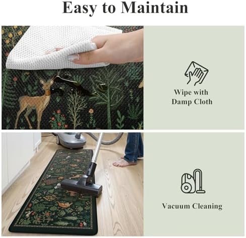KIMODE Kitchen Mats for Floor Cushioned Anti Fatigue, Kitchen Rug Sets of 2