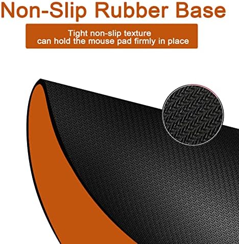 Small Mouse pad, Portable, Waterproof Non-Slip Rubber Bottom, Suitable for Wireless Mouse, Laptop Keyboard Tray for Both Men and Women, Office Travel Orange 5.5x7.5in