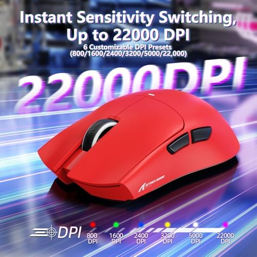 ATTACK SHARK X11 SE Tri Mode Lightweight Wireless Gaming Mouse - Red