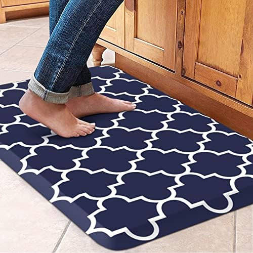 WISELIFE Kitchen Mats and Rugs Cushioned Anti-Fatigue, 17.3"x 28", Blue