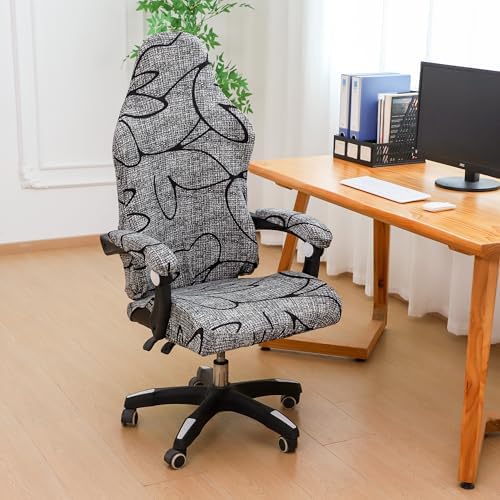 FORCHEER Gaming Chair Cover with Armrest Covers Printed Stretch Racing Computer Chair Slipcover Set Washable 4 Pieces