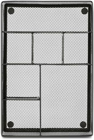 shenee Desk Drawer Organizer Tray,Drawer Organizer for Office and Home,Desk Organizer with Drawers,7 Compartments,Non-Slip Desk Organizers (Black, 12.3" L x 8.3" W x 1.8" H)