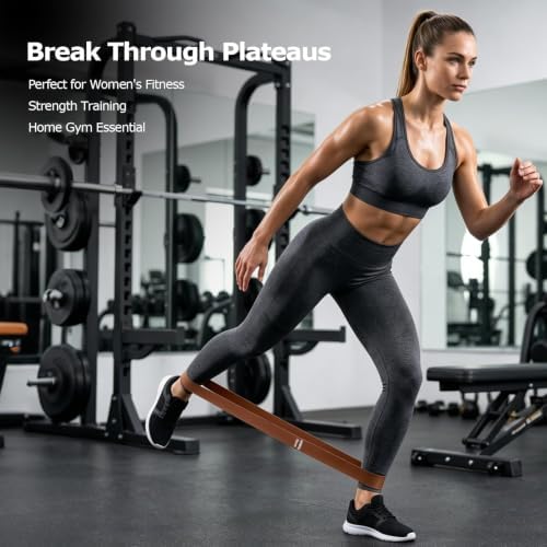 6-Pack Premium Natural Rubber Thickened Workout Resistance Bands Set for Home Gym & Physical Therapy, Anti-Snap Durable Exercise Bands for Full Body Strength Training, Legs, Glutes, Multi-Level
