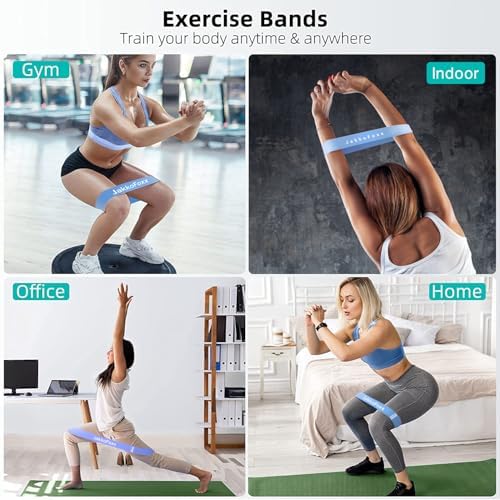 Resistance Loop Exercise Bands, Resistance Bands Exercise Bands for Home Fitness, Stretching, Strength Training, Physical Therapy,Elastic Workout Bands for Women Men Kids, Set of 5
