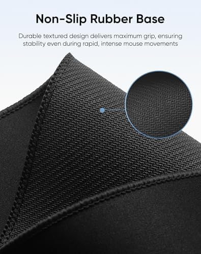 Reniteco Large Office & Gaming Mouse Pad, 31.5" x 11.8" Desk Mat, Black