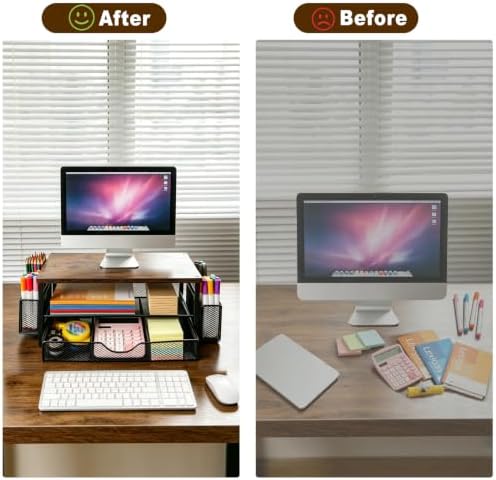 Monitor Stand Riser with Storage Drawer, Desk Organizer