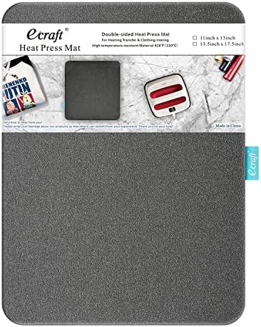 Heat Press Mat for Cricut Easypress: Ecraft 13" x 17" Double-Sided Heating Ironing Mats for Craft Insulation Transfer HTV Vinyl