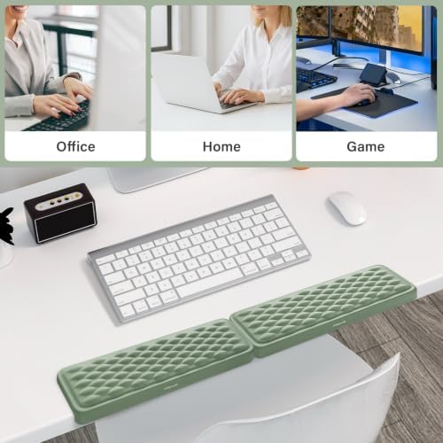 MOSISO Arm Rest for Desk, L-Shaped Desk Elbow Pad for Desk, Antique Green
