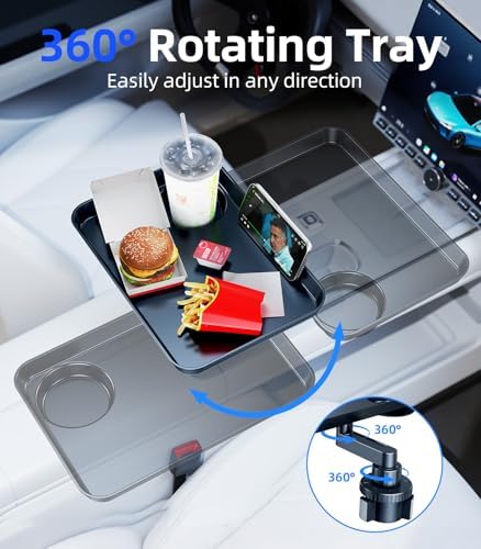 Tesla Model 3 Y ABS Car Cup Holder Tray Expander for Food Snack
