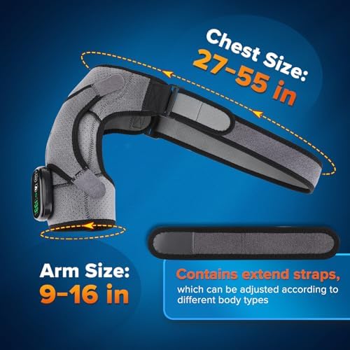 Cordless Shoulder Heating Pad with Massage, Rotator Cuff Shoulder Massager