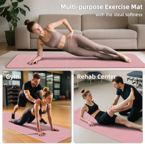 ILILI Foldable Yoga Mat 10mm, Extra Thick, Extra Long, 75x26x0.4 Inch, TPE