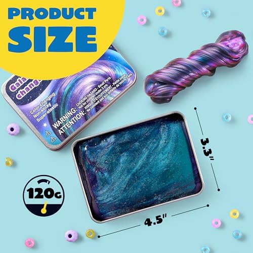 JOYIN Galaxy Color-Changing Putty, Slime for Kids 4.2oz, Therapy Putty, Fidget Toys Adults, Squishy Sensory Toys for Kids, Anxiety Stress Relief Gifts for Adults, Desk Fidgets, Halloween, Christmas
