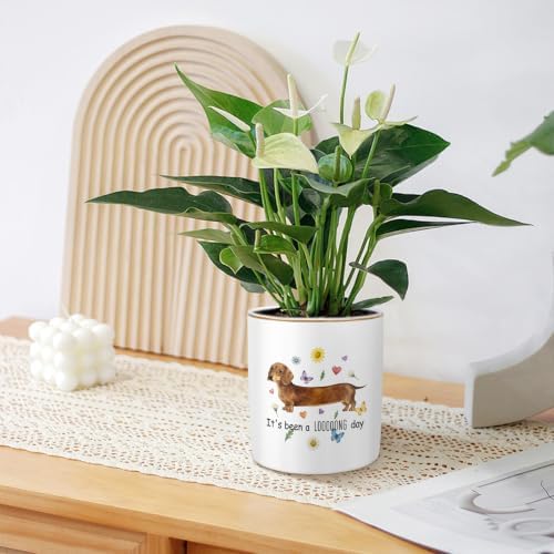 Large Capacity Ceramic Pen Holder, Dachshund