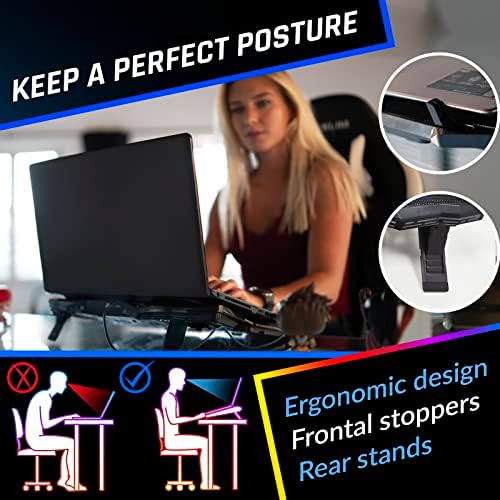 KLIM Wind Laptop Cooling Pad - More Than 500 000 Units Sold - New Version - The Most Powerful Rapid Action Cooling Fan - Laptop Stand with 4 Cooling Fans at 1200 RPM - USB Fan - PS5 PS4 - RGB