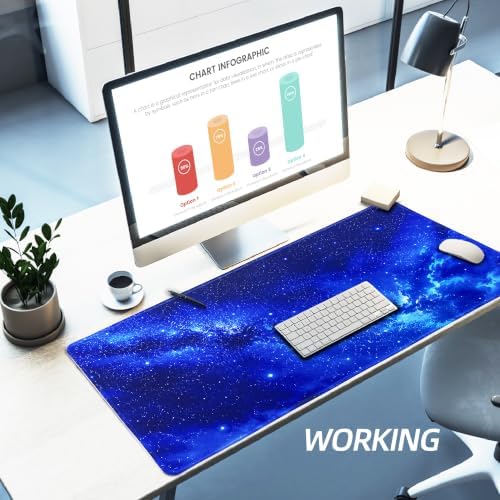 Noise Reduction Large Mouse Pad-70x30 Bluesky