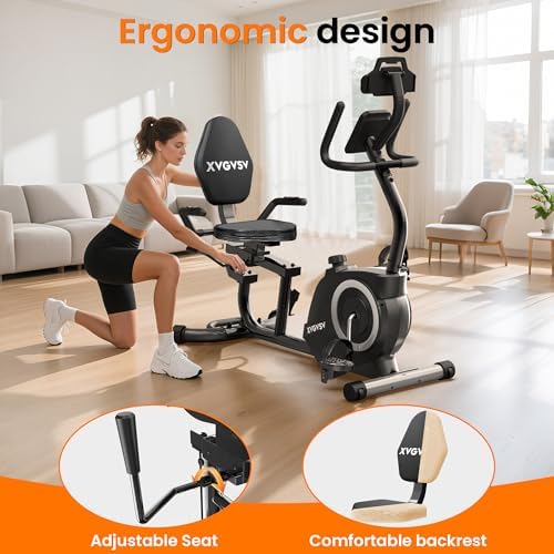 Recumbent Exercise Bike for Home, Recumbent Stationary Bikes for Seniors