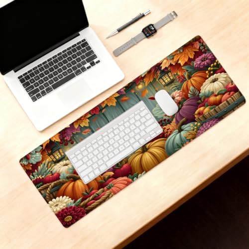 Autumn Large Mouse Pad Non-Slip Rubber Long Gaming Desk Mat