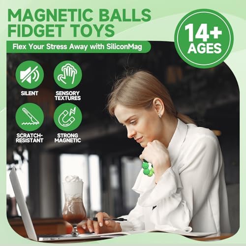Magnetic Fidget Balls for Adults & Teens, Silent Fidget Toys for Office