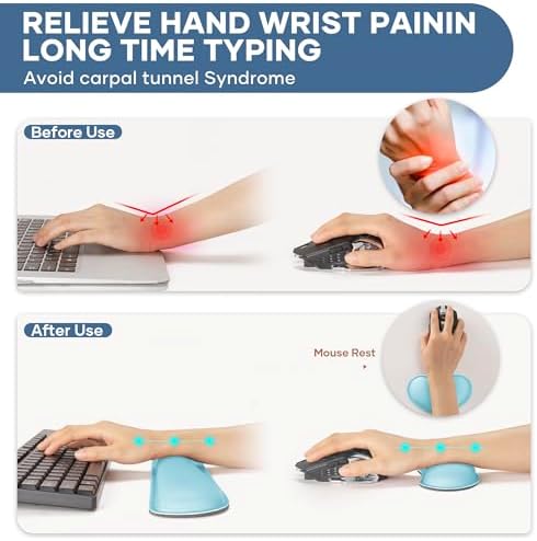 Office Ergonomic Memory Foam Computer Mouse and Keyboard Wrist Rest pad Support Carpal Tunnel, Wrist Rest for Keyboard and Mouse, Wrist Support Set