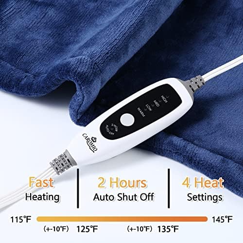 CAROMIO Heating Pad for Neck and Shoulders Back Pain Relief