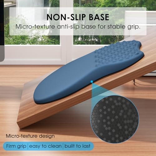 MROCO Ergonomic Mouse Pad with Wrist Support, 11.8 x 7.8 in, Navy Blue