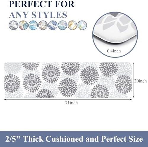 HEBE Anti Fatigue Kitchen Mats for Floor 20"x71", Cushioned Standing Mat
