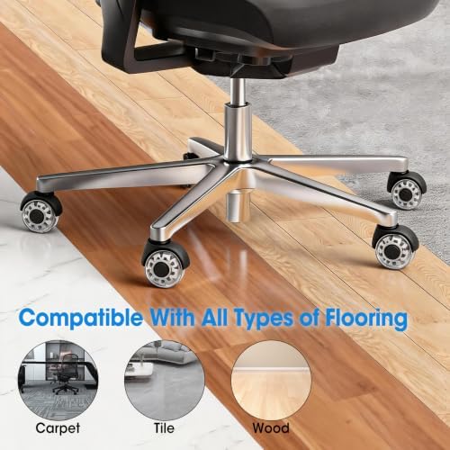 2 Inch Office Chair Wheels, Premium Set of 10 Roller Blade Casters Wheels Replacement, Heavy Duty Caster Wheels for Hardwood Floors Carpet (Not for IKEA)