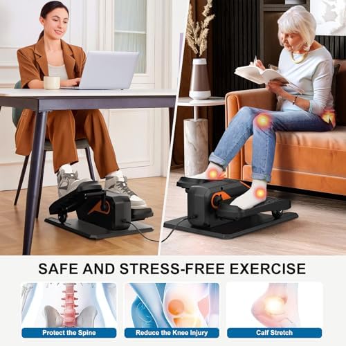 Under Desk Elliptical Leg Exerciser While Sitting for Seniors