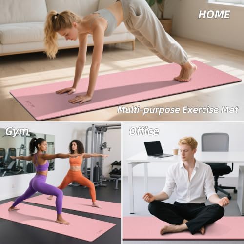 ILILI 10mm Extra Thick, TPE Yoga Mat, 76×28 Inch Extra Long, Carrying Strap