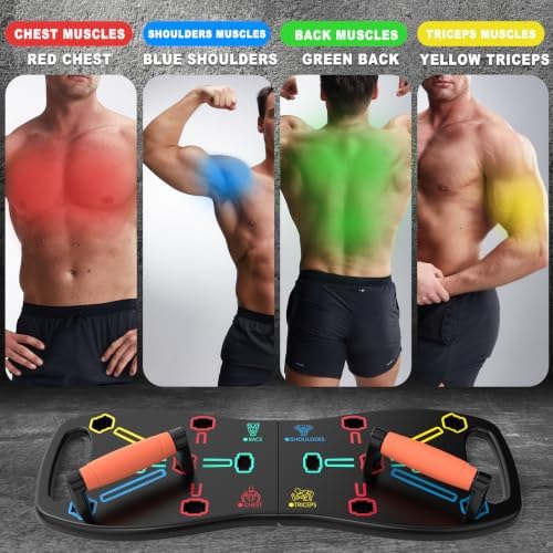 HOTWAVE Push Up Board, Portable Pushup Board for Men, Foldable Push Up Bar