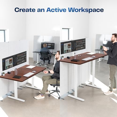VIVO Dark Walnut 60 x 30 in Standing Desk, DESK-KIT-0W6D